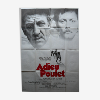 Affiche cinéma originale "Adieu Poulet" Lino Ventura Patrick Dewaere