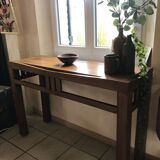 Exotic wood console