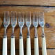 Bakelite fish cutlery silver metal old 1920/1930 6 forks and 6 knives