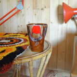 Vallauris vase brown/red - 70s - authentic vintage