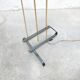 Vintage floor lamp in black metal, brass and opaline