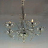 Venetian chandelier in Murano glass, 5 light arms, circa 1930.