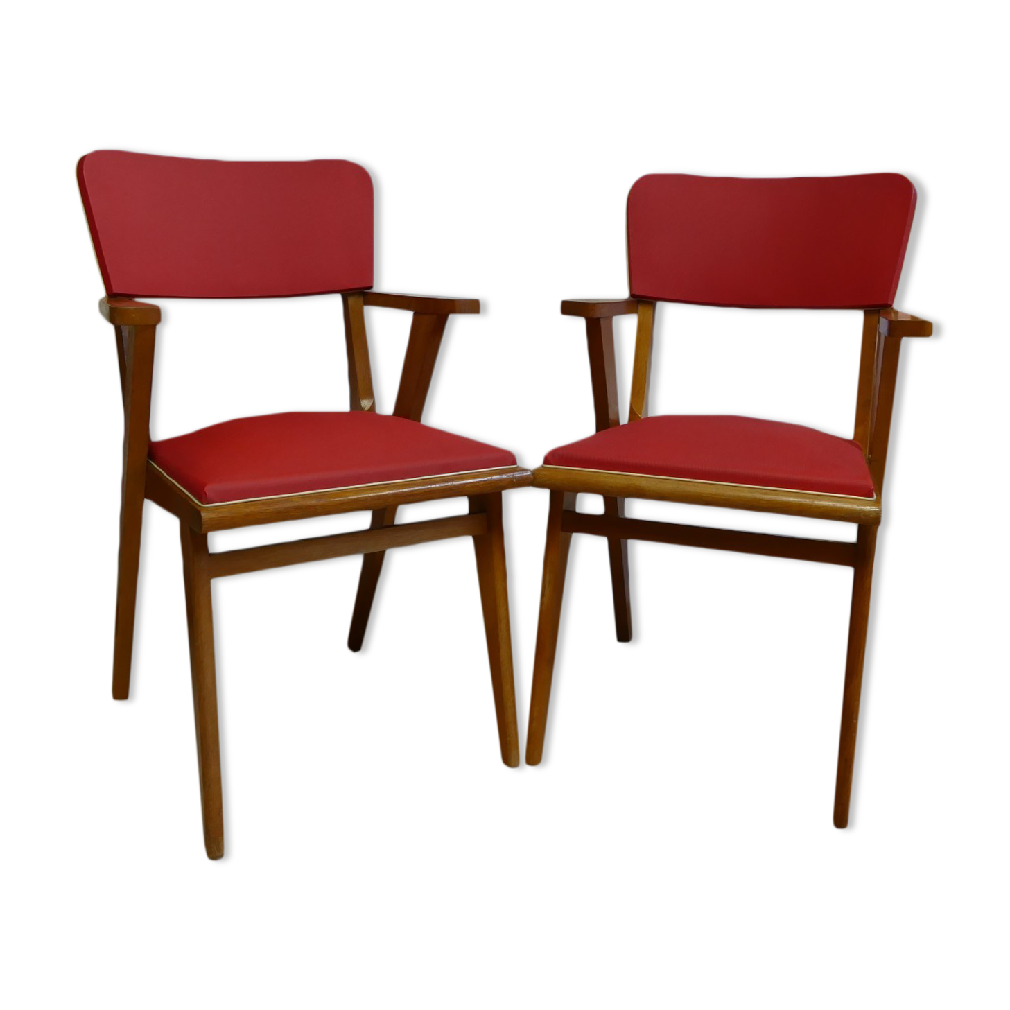 Pair of skai armchairs
