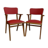 Paire de fauteuils en skai