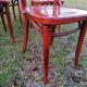 Lot de 6 chaises bistrot vintage en bois courbé