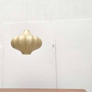 Modern mid-century Cocoon pendant lamp by Friedel Wauer for Goldkant Leuchten, Germany, 1960s.