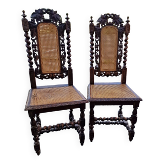 Set of 6 Henry II style chairs