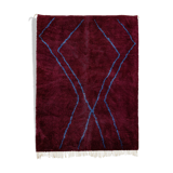 Modern Moroccan carpet dark red