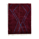 Modern Moroccan carpet dark red
