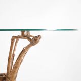 Bamboo-style painted brass table