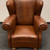 Vintage chesterfield style wingback armchair