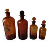 Set of 4 bottles of apothecary