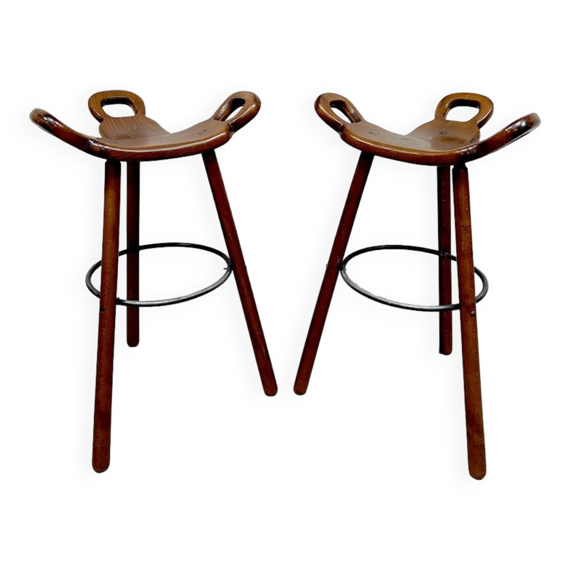 Midcentury brutalist Spanish barstool