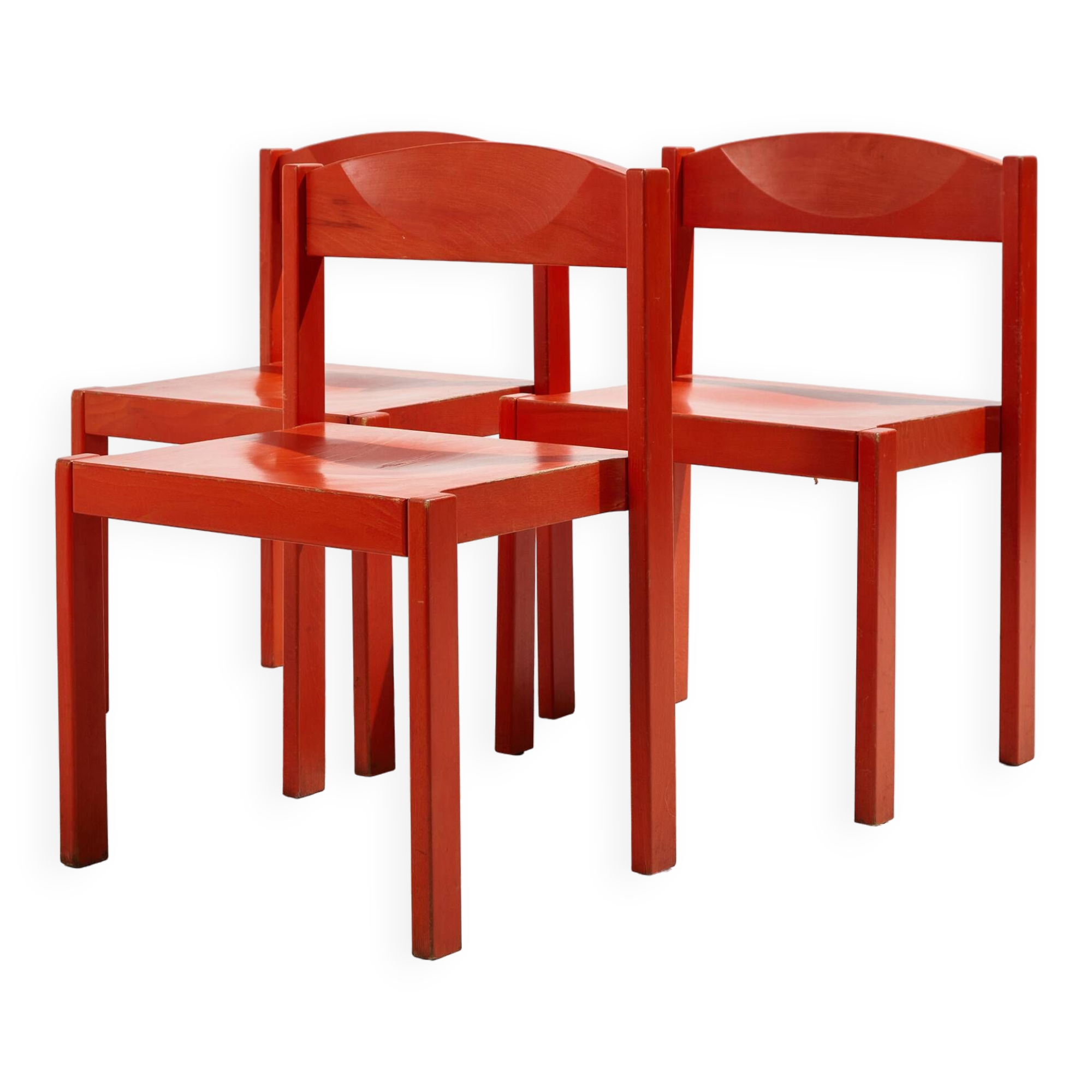 Oak stacking chair, 1970s