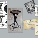 Side table fifth wheel Fischel bistrot 1900 ca