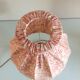 Brass bedside lamp and pink/vintage lampshade 60s-70s