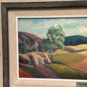 Original Swedish Oil on Panel – "Landscape" by Gunnar Munther – Signed – Vintage and Framed – 64 × 38 cm (25.2" × 15")