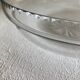 Antique crystal fruit bowl on a brass pedestal