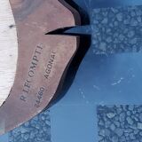 Fish design mirror in walnut stamped R.Lecompte