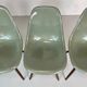 Eames Herman Miller DSW side chairs in seafoam green with imperfections