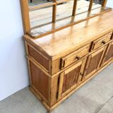 Buffet & Mirror XXL "Workshop Spirit" Set – Patinated Pine