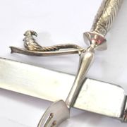 Rococo service cutlery in SILVER Minerve Armand Frenais 1900 Serving knife and fork
