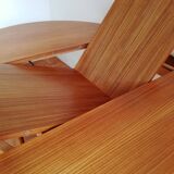 Table ronde rénovée extensible scandinave
