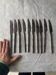 Set of 10 vintage knives – bamboo effect