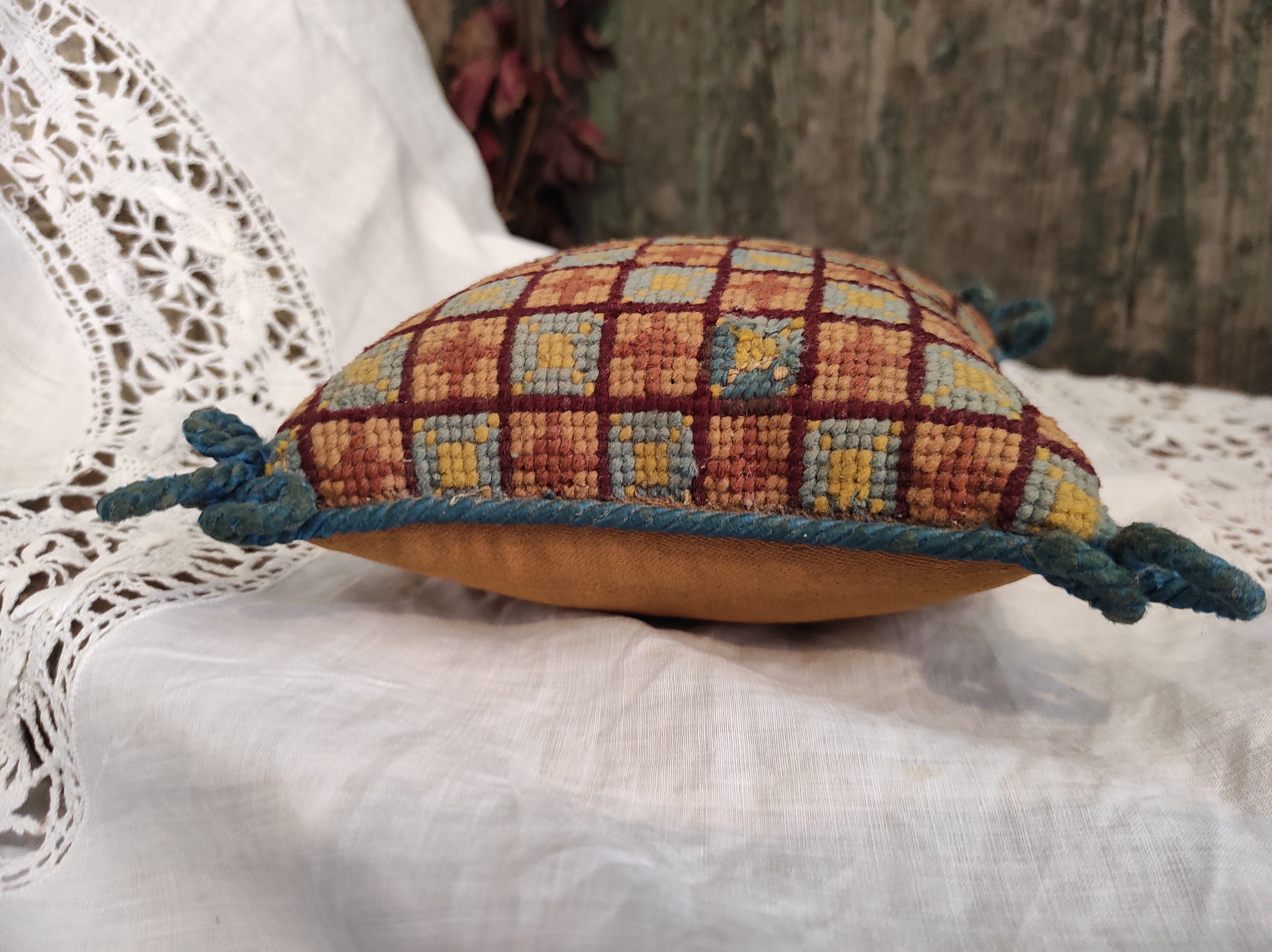 Vintage french handmade cushion