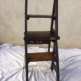 Old wooden stepladder chair