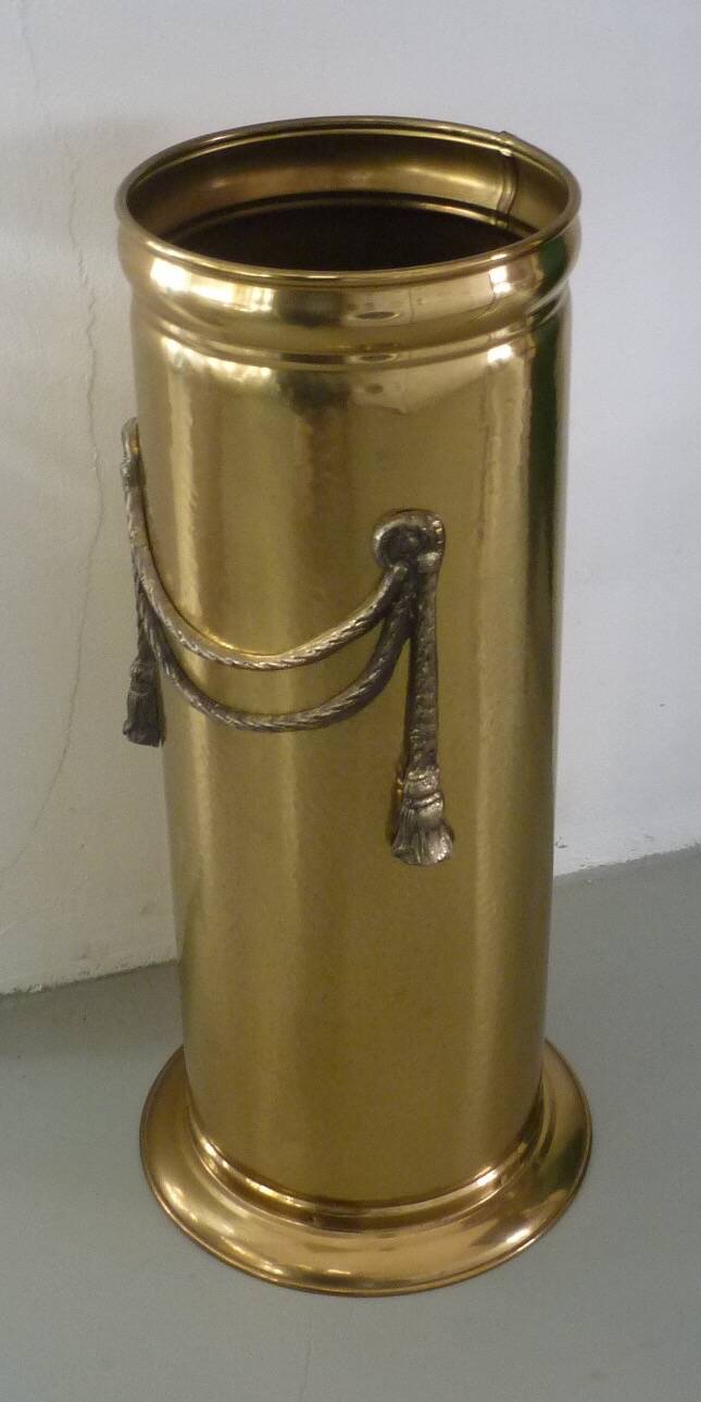 Umbrella stand in English gilded brass
