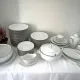 10 white porcelain dessert plates