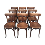 Suite of 9 bistro chairs