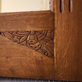 Miroir Vintage Art Déco en Chêne – Années 1920/1930