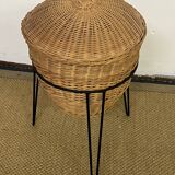 Panier à couture en rotin, 1960