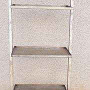Industrial zigzag shelf in perforated metal