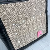 ‘80s vintage leather Kashima 1-seater + ottoman by Michel Ducaroy for Ligne Roset