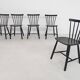 Poul M. Volther J46 spindle back chairs for FDB Mobler, Denmark, 1956