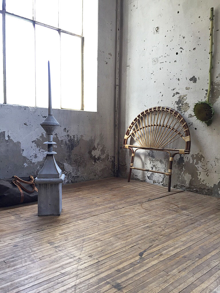 Vintage rattan headboard 1 place