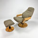 Fauteuil & repose-pied, années 1980
