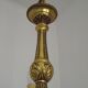 French Vintage Mid-Century Bronze 3-Light Traditional Style Chandelier