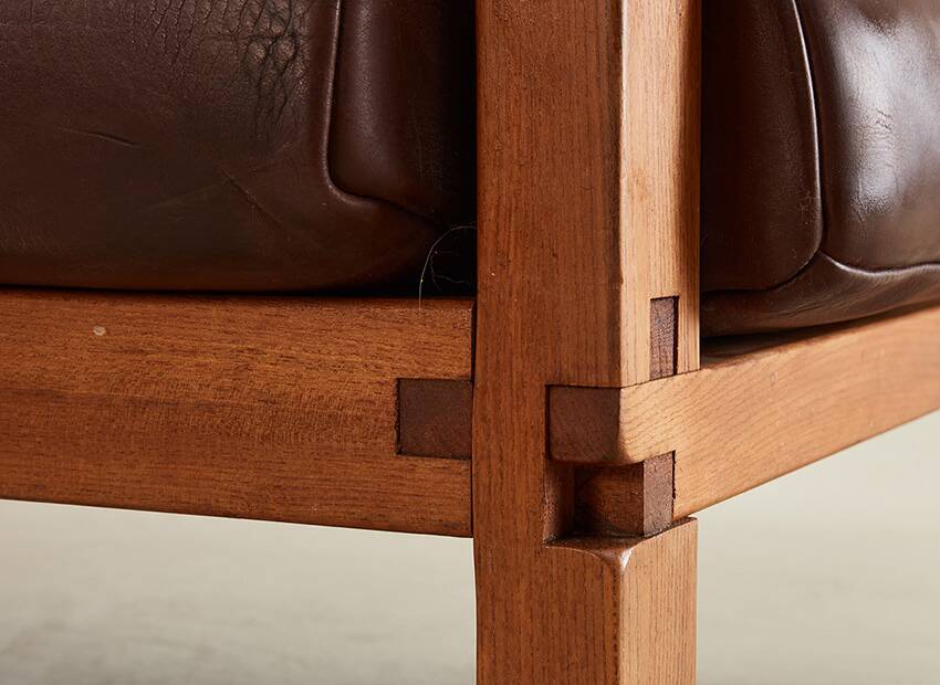 Pierre Chapo S32 Leather Sofa for Atelier Chapo France 1960s