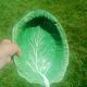 Vintage cabbage decorated earthenware salad bowl