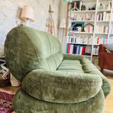 Canapé vert vintage