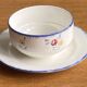 Bowl on plate / sauce boat in Digoin Sarreguemines Mary Lou earthenware.