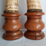 Pair of horns mounted on a pedestal