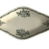 Two earthenware dishes from Sarreguemines Saint Amand - Terre de Fer - Floral decoration