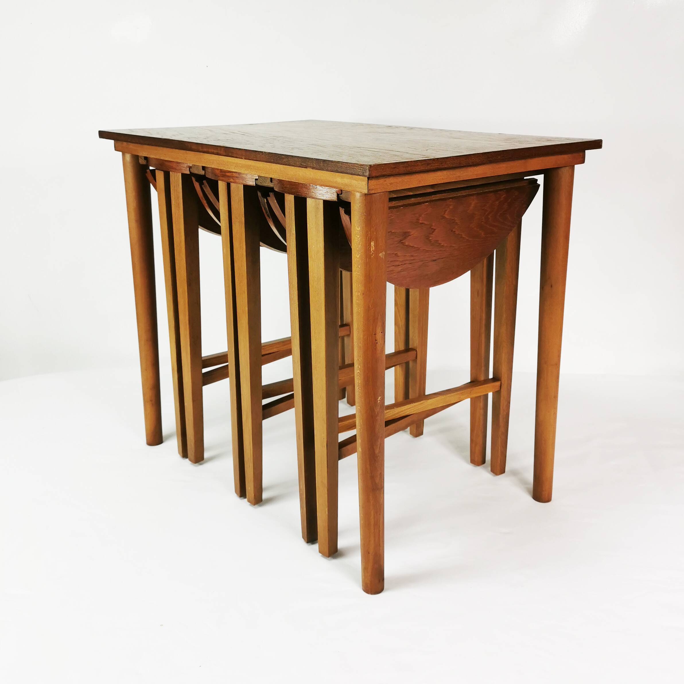 Mid Century Folding Tables, designed by P. Hundevad, Novy domov, Czechoslov