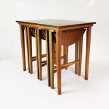 Mid Century Folding Tables, designed by P. Hundevad, Novy domov, Czechoslov