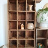 Industrial shelf, antique workshop wooden locker